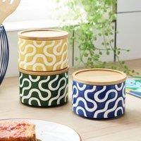 Set of 3 Elements Wigley Stacking Kitchen Canisters