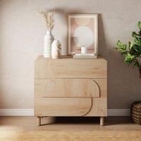 Aldo 3 Drawer Chest, Light Oak