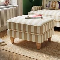 Beatrice Woven Stripe Footstool