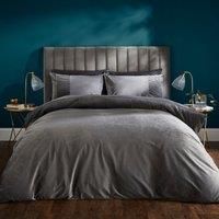Liliana Pleated Luxury Velvet Duvet Cover and Pillowcase Set
