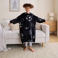 Football Kids Oversized Blanket Hoodie