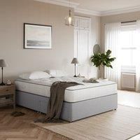 Fogarty 1500 Pocket Wool Mattress Divan Set, Faux Linen