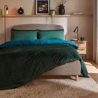 Clayton Velour Duvet Cover and Pillowcase Set
