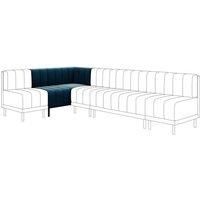 Amali Corner Dining Bench, Matte Plush Velvet