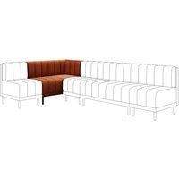 Amali Corner Dining Bench, Matte Plush Velvet
