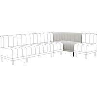 Amali Corner Dining Bench, Textured Weave