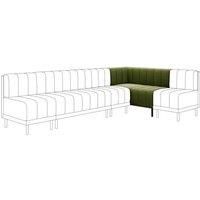 Amali Corner Dining Bench, Matte Plush Velvet