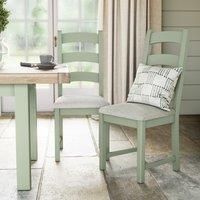 Salcombe Set of 2 Ladder Dining Chairs, Pine