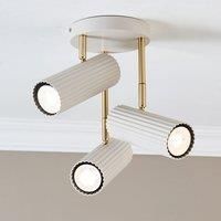 Georgi Industrial Ribbed 3 Light Adjustable Semi Flush Spotlight