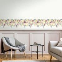 Watercolour Floral Frieze Wallpaper Border