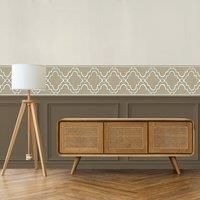 Beige Trellis Frieze Wallpaper Border