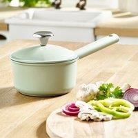 Cast Aluminium Saucepan 16cm With Lid Green