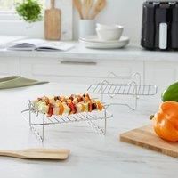 2 Tier Stainless Steel Racks with 4 Skewers