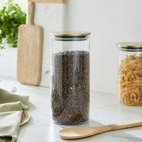 Gold Glass Jar