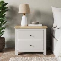 Olney Wide 2 Drawer Bedside Table