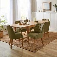 Beatrice Button Back Dining Chair, Fabric