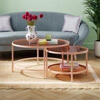 Sofia Glass Coffee Nest of Tables