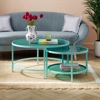 Sofia Glass Coffee Nest of Tables