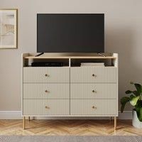 Georgi 6 Drawer TV Chest, Natural
