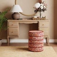 Contrast Piping Storage Footstool, Ditsy Floral