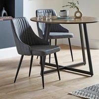 Shea Set of 2 Dining Chairs, Faux Leather