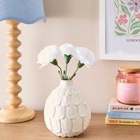 Artificial White Carnation Posy