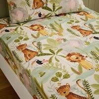 Set of 2 Jungle Friends Thread Count Cotton Fitted Sheets