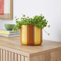 Elements Striped Ceramic Plant Pot