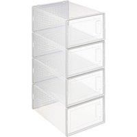 Stackable Set of 4 Clear Shoe Boxes