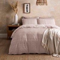 Alton Tufted Stripe Microfibre Duvet Cover & Pillowcase Set