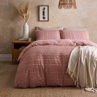 Alton Tufted Stripe Microfibre Duvet Cover & Pillowcase Set