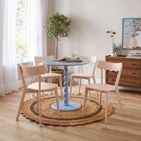 Fifi 4 Seater Round Dining Table, Pine Wood
