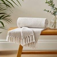 Jenson Herringbone Throw Blanket 235cm x 235cm