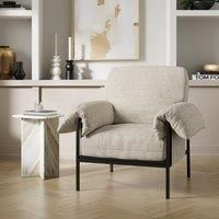 Kai Woven Fabric Pillow Arm Occasional Chair
