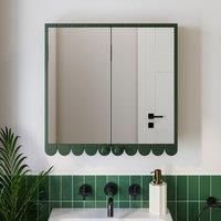 Scallop Mirror Wall Cabinet