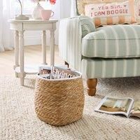 Rush Storage Basket with Trim