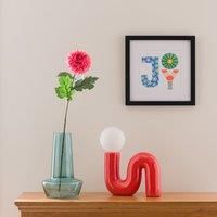 Artificial Fuschia Pompom Dahlia Stem
