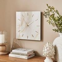 Marble Effect Square Wall Clock
