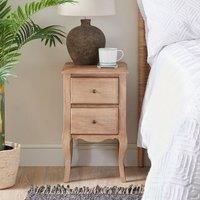 Giselle 2 Drawer Bedside Table, Mango Wood