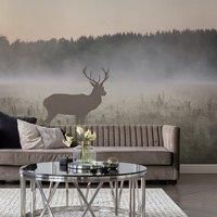 Stag in the Mist Neutral Mural