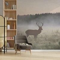 Stag in the Mist Neutral Mural