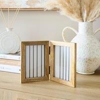 Mango Wood Hinged Double Photo Frame