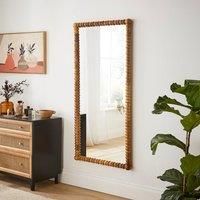 Turned Mango Wood Rectangle Full Length Wall Mirror