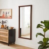 Turned Mango Wood Rectangle Full Length Wall Mirror