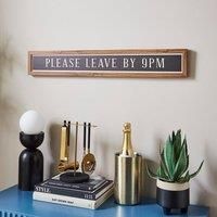 Please Leave By 9pm Framed Wall Art