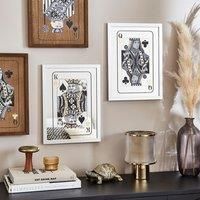 Set of 2 Mirrored Playing Card Wall Art
