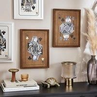 Set of 2 Wooden Playing Card Wall Art