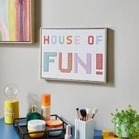 House of Fun Embroidered Wall Art