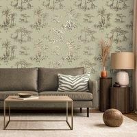 Safari Toile Wallpaper