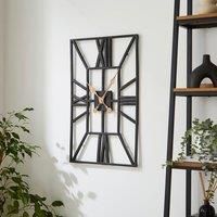 Rectangle Skeleton Wall Clock